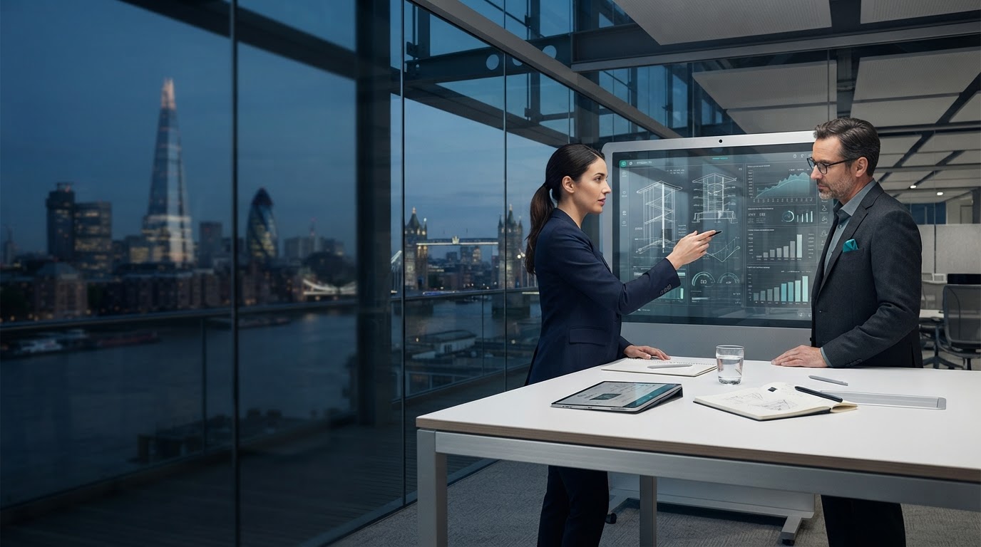 Futuristic Kapitex data analysis dashboard visualising real-time risk metrics